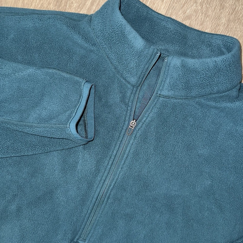 Lululemon Oversized Fit Fleece Half Zip Pullover Men's XL Green Pockets